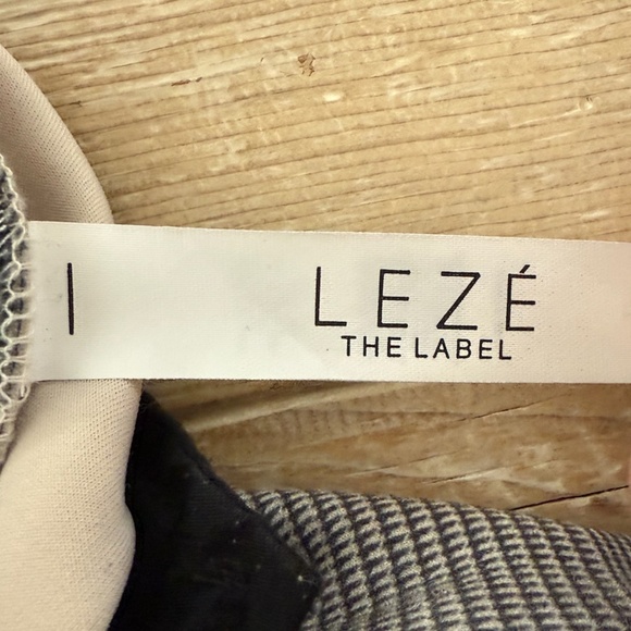 Leze The Label Pants Womens XLarge Plaid Work Pants Comfort Recycled Polyester - Picture 2 of 6